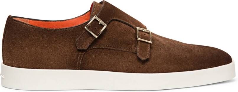 Santoni Heren dubbele gespschoen Brown Heren