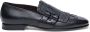 Santoni Heren leren dubbele gesp loafer Black Heren - Thumbnail 1