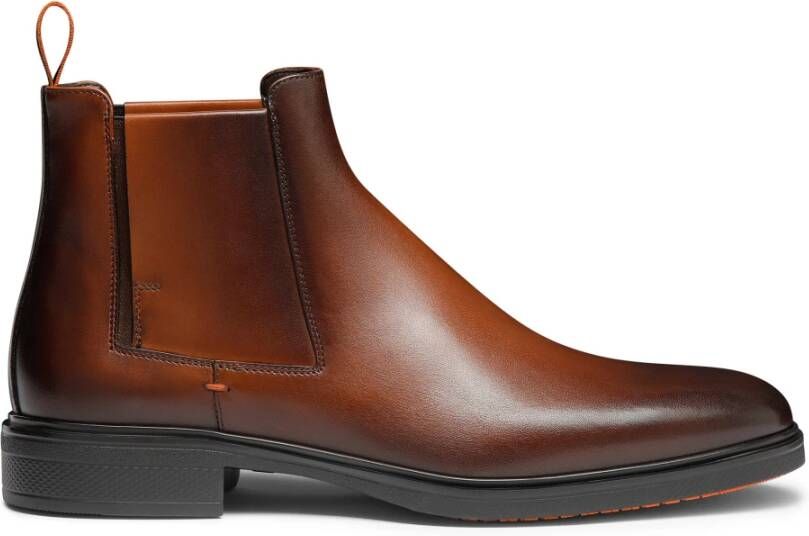 Santoni Heren leren Easy laars Brown Heren