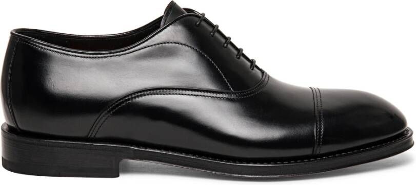 Santoni Heren leren Oxford schoen Black Heren