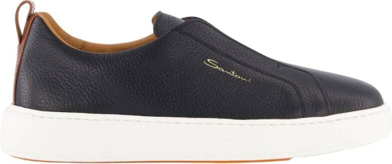 Santoni Heren Sneaker Victor Black Heren