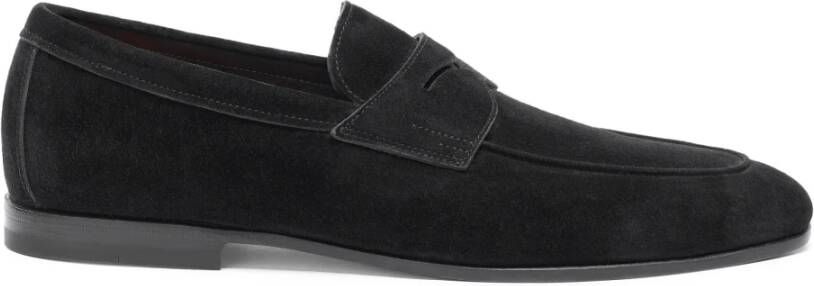 Santoni Stijlvolle Loafers voor Heren Black Heren