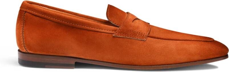 Santoni Heren suède Carlo instapper Orange Heren