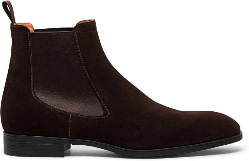 Santoni Heren suède laarzen Brown Heren