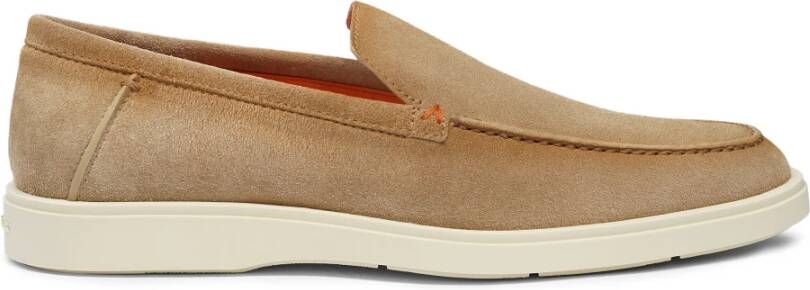 Santoni Heren suède loafer Beige Heren