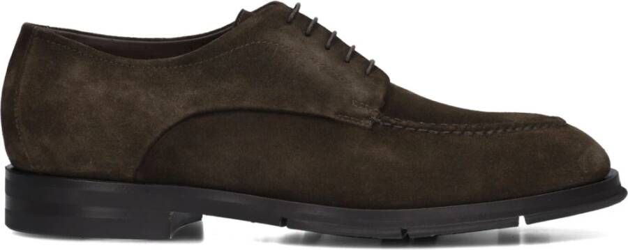 Santoni Heren Veterschoenen Justin 18567 Brown Heren