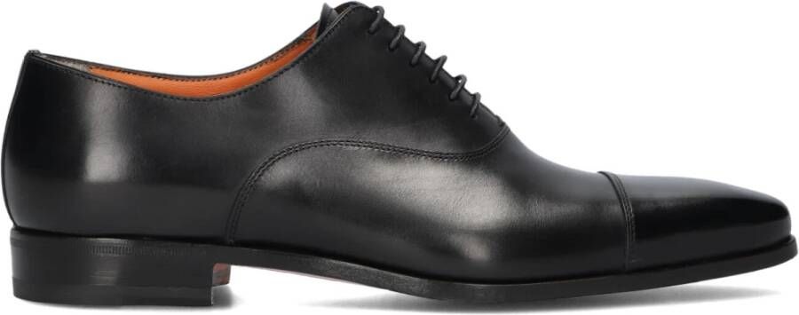 SANTONI Veterschoenen Heren 15004 Maat: 46 Materiaal: Leer Kleur: Zwart