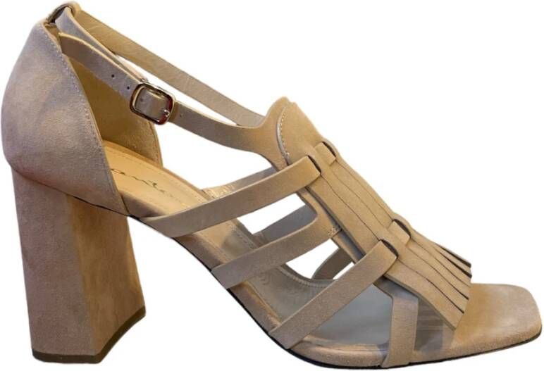 Santoni Hoge hak sandalen Beige Dames