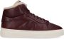 Santoni Hoge Top Sneakers 60943 Kalbsleder Rood Dames - Thumbnail 1