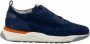 Santoni Suede Innova Sneakers met Memory Sole Blue Heren - Thumbnail 6