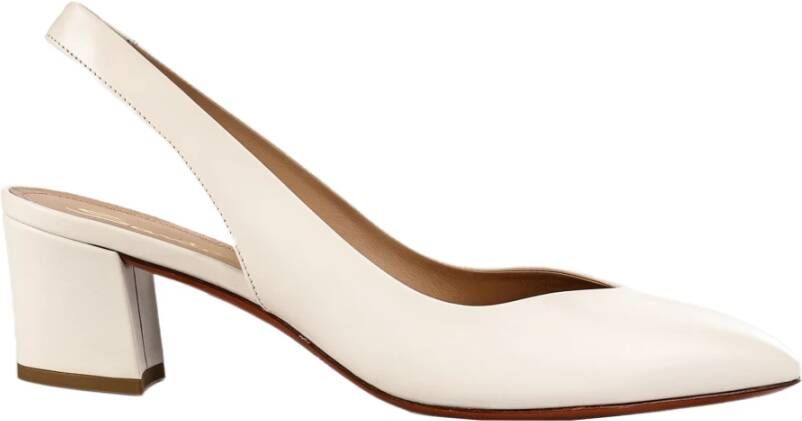 Santoni Italiaanse Leren Decolletes Schoenen Beige Dames