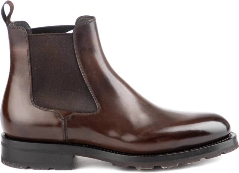 Santoni Klassieke Chelsea-laarzen Brown Heren