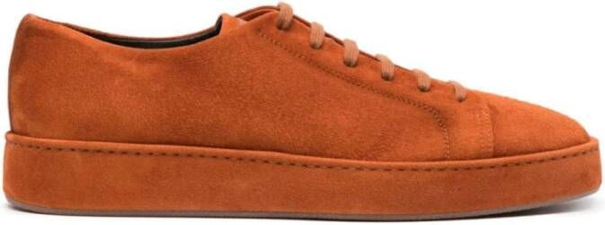 Santoni Klassieke Derby Schoenen in Bruin Leer Orange Heren