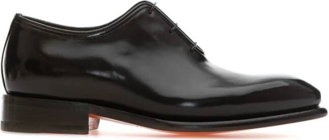 Santoni Klassieke Derby Schoenen in Zwart Black Heren