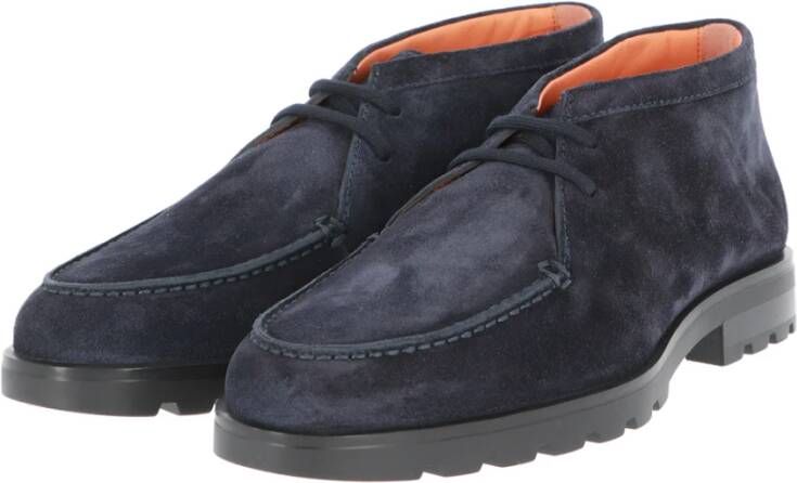 Santoni Klassieke Desert Boot voor Mannen Blue Heren