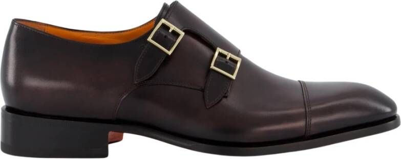 Santoni Klassieke Herenschoenen van Leer Brown Heren