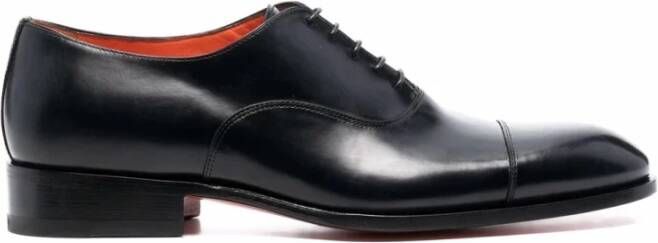 Santoni Klassieke Leren Business Schoenen Black Heren