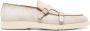 Santoni Klassieke Leren Loafers Beige Heren - Thumbnail 1