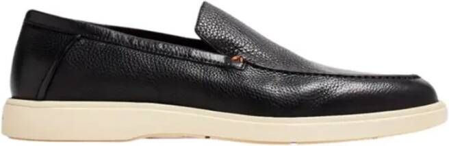 Santoni Klassieke Leren Loafers Black Heren