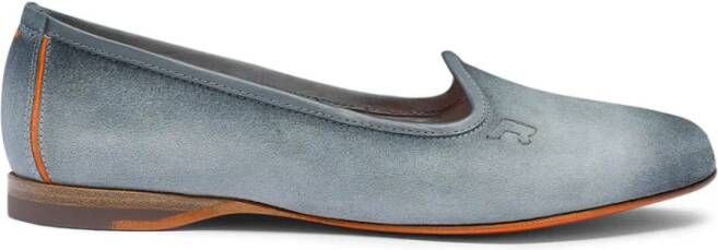 Santoni Klassieke Leren Loafers Gray Dames