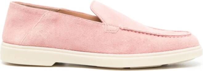 Santoni Klassieke Leren Loafers Pink Dames