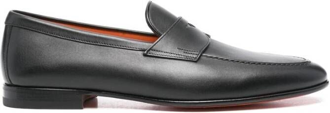 Santoni Klassieke Leren Schoen Black Heren