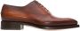 Santoni Klassieke Oxford Schoenen van Zwart Leer Brown Heren - Thumbnail 1