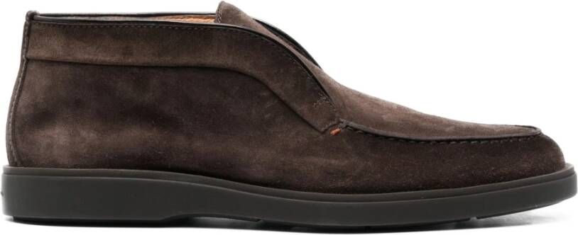 Santoni Klassieke Suede Desert Boots Brown Heren