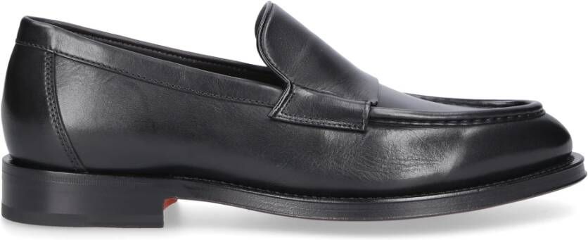 Santoni Klassieke suède loafers voor heren Black Heren