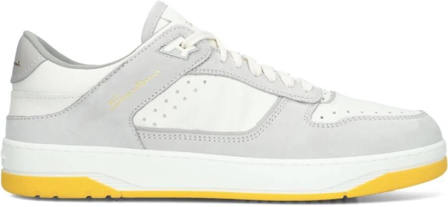 SANTONI Lage Sneakers Heren Sneak Air Low Maat: 41 5 Materiaal: Leer Kleur: Grijs