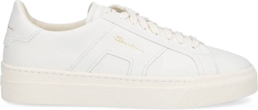 SANTONI Lage Sneakers Dames 61070 Maat: 36 Materiaal: Leer Kleur: Wit