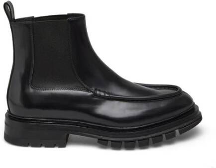 Santoni Leren Chelsea Laarzen Black Heren