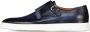 Santoni Leren Dubbele Monkstraps Rubberen Zool Blue Heren - Thumbnail 9