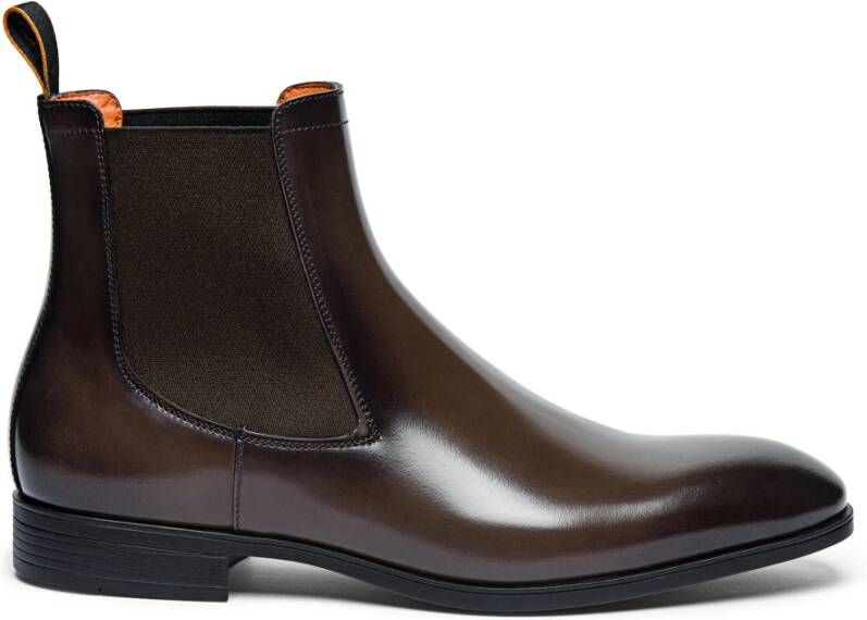 Santoni Leren herenlaarzen Brown Heren