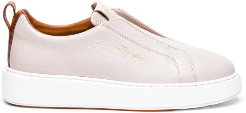 SANTONI Lage Sneakers Dames 61224 Maat: 40 Materiaal: Suède Kleur: Beige