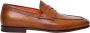 Santoni Leren Loafers Brown Heren - Thumbnail 1