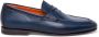 Santoni Leren pennyloafer voor heren Blue Heren - Thumbnail 1