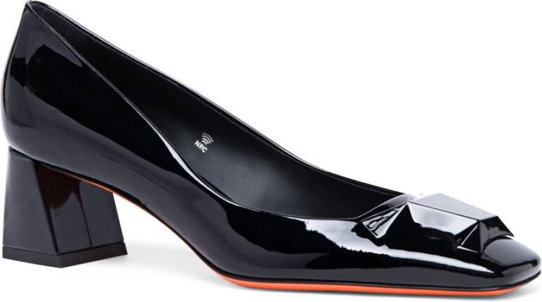 Santoni Leren pump voor vrouwen Black Dames