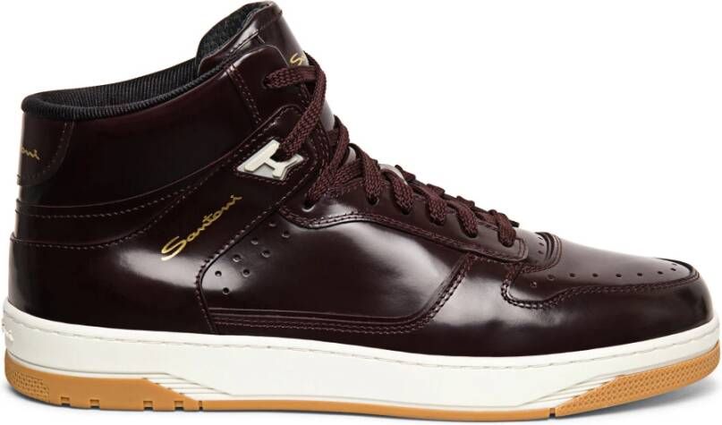 Santoni Leren Sneak-air sneaker voor heren Red Heren