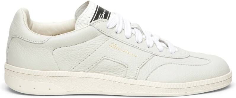 Santoni Leren sneaker voor dames White Dames