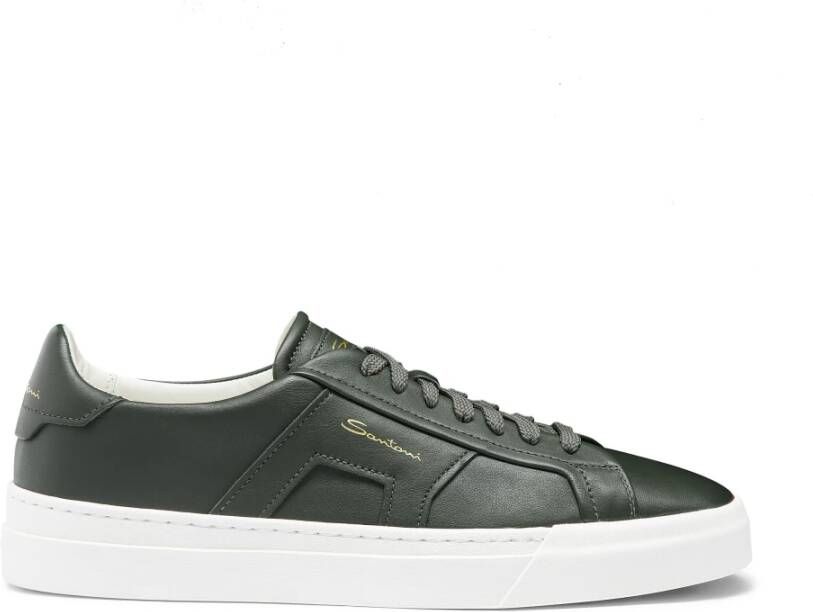 Santoni Upgrade je sneaker game met stijlvolle grijze en groene sneakers Green Heren