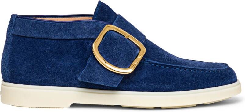 Santoni Luxe Suède Woestijnlaars Blue Dames