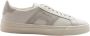 Santoni Moderne Grijze Leren Sneaker White Heren - Thumbnail 1