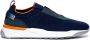 Santoni Nubuck Low Top Sneaker Blue Heren - Thumbnail 1