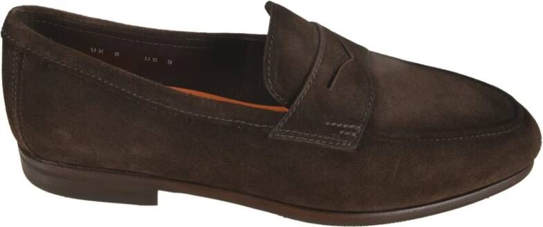 Santoni Platte Schoenen Brown Heren