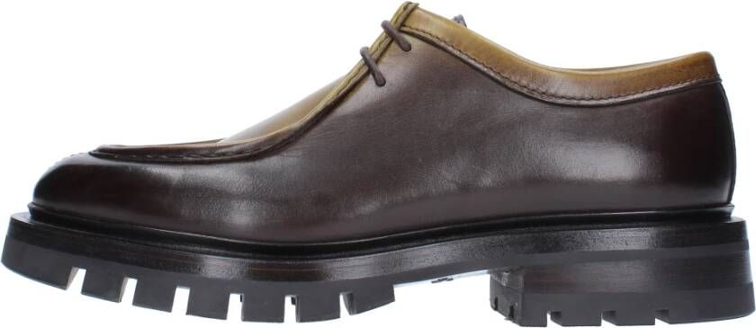 Santoni Platte schoenen Bruin Brown Heren