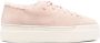 Santoni Shearling gevoerde flatform sneakers in roze Pink Dames - Thumbnail 1