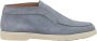 Santoni Suede Slip-On High Moccasin Wit Blue Dames - Thumbnail 6