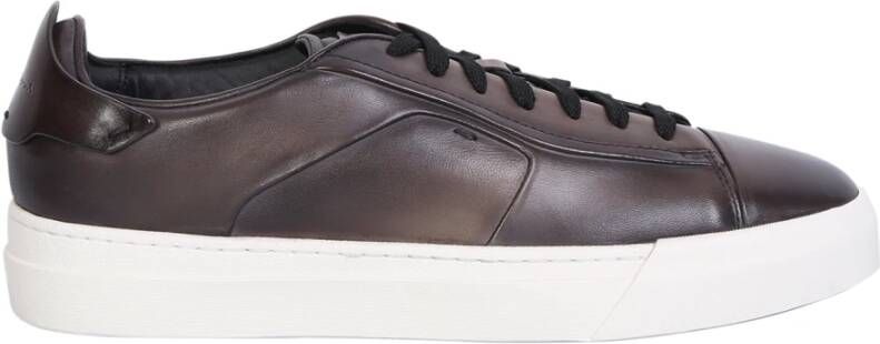 Santoni Sportieve Bruine Sneakers met Logo Detail Bruin Heren