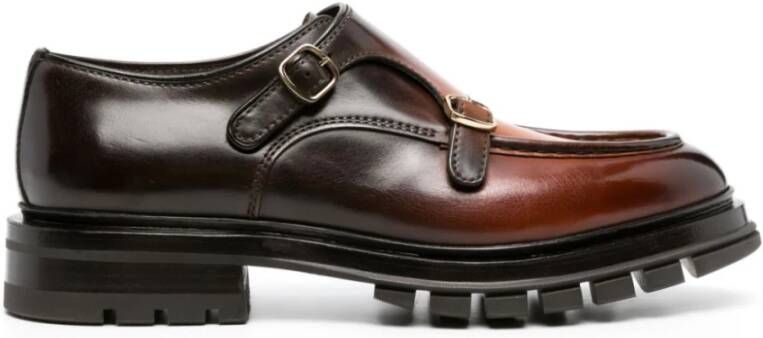 Santoni Stijlvolle Bruine Emric Loafers voor de Moderne Man Brown Heren